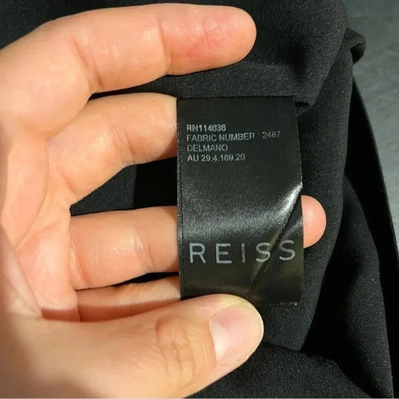 Reiss Black Delmano Bustier Strapless Mini Dress Women’s Size 4 - Picture 10 of 16